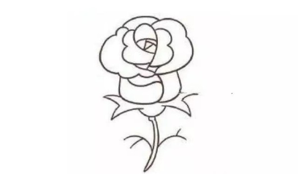 Simple drawing tutorial｜Pink roses