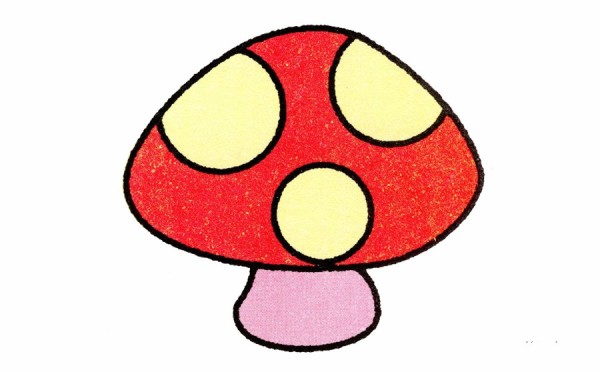 How to draw mushrooms in simple strokes