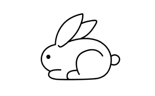 Cartoon bunny simple drawing and coloring method