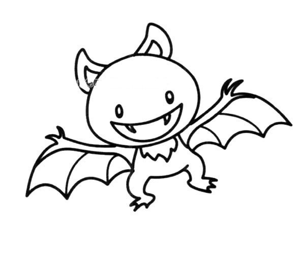 Vampire bat simple strokes picture