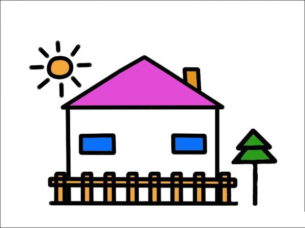 How to draw a small house