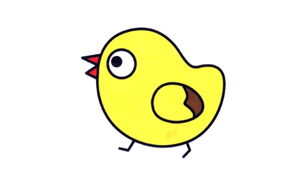 Cartoon chicken simple drawing coloring works