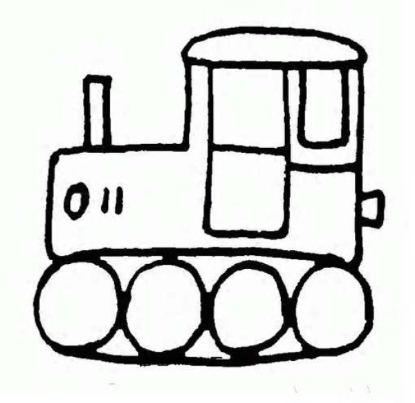 Simple drawing of crawler tractor