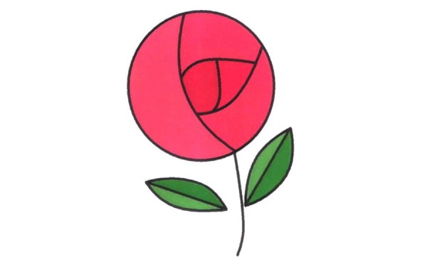 How to draw hand-painted roses in simple strokes