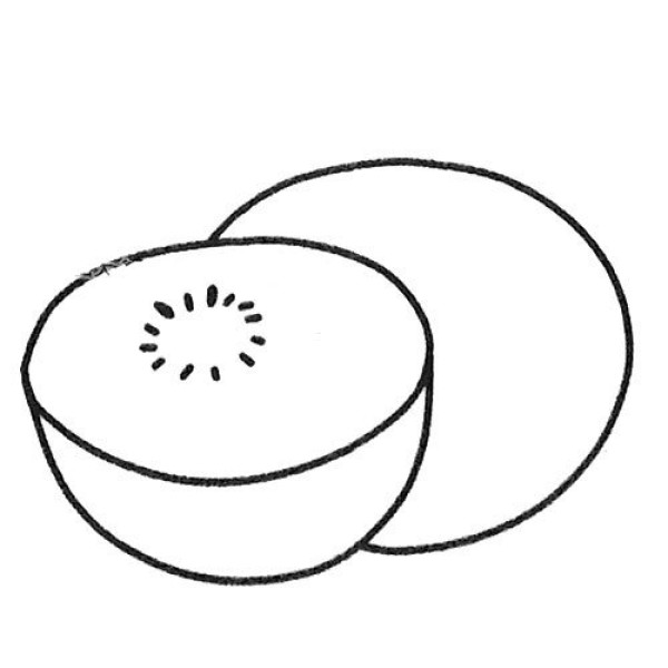 Five simple kiwi drawing pictures