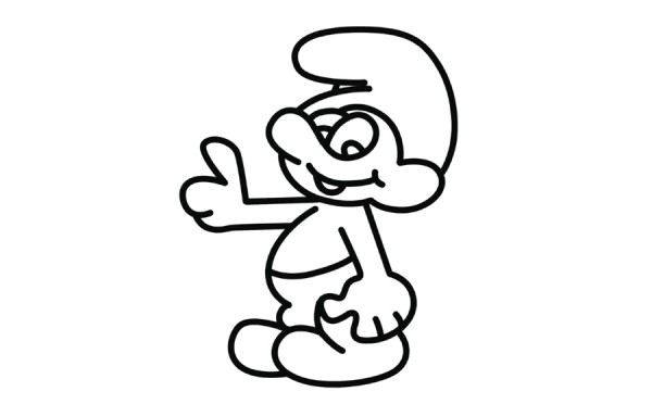 Cute Smurf simple drawing coloring tutorial