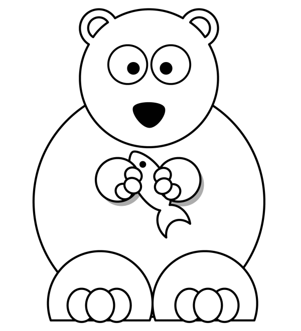 How to draw polar bears for children