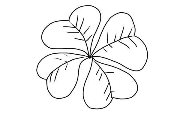 How to draw a four-leaf clover