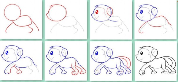 How to draw a monkey