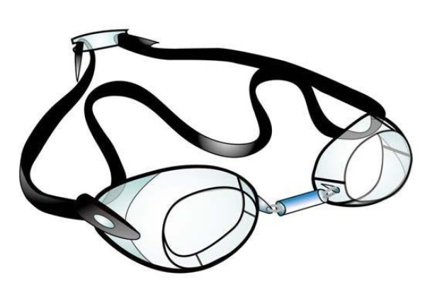 Kindergarten swimming goggles simple drawing pictures