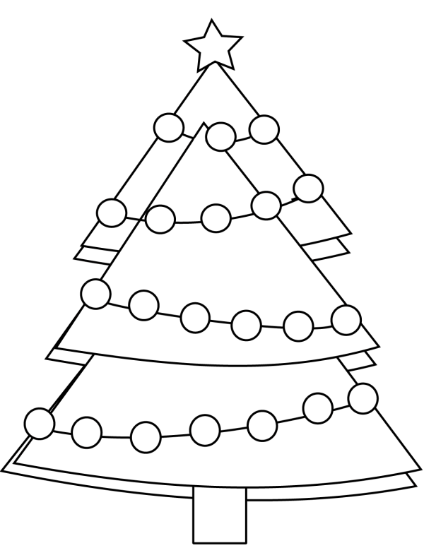 How to draw a kindergarten Christmas tree