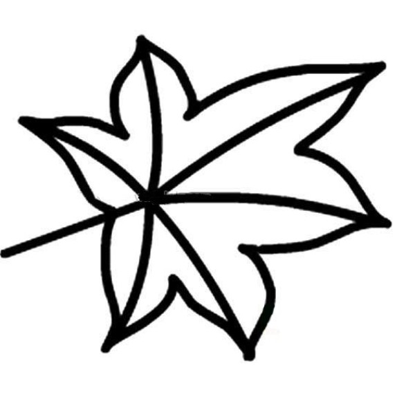 Simple drawing pictures of maple leaves