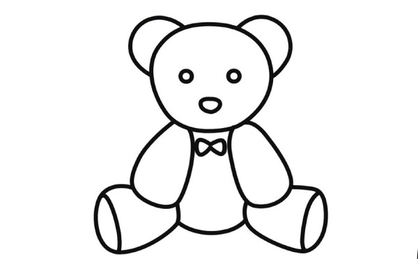 Toy bear simple drawing picture