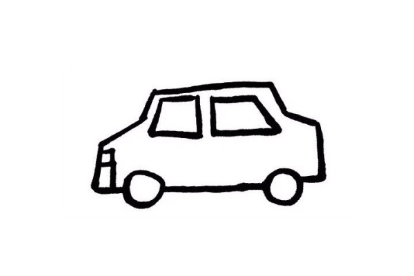 How to draw a taxi with simple strokes