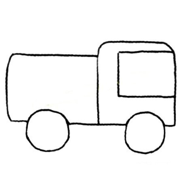 Simple drawing tutorial of a mighty truck