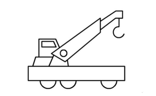 Illustration of the detailed steps of painting a crane