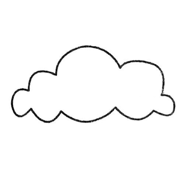 Complete collection of simple strokes of clouds and drawing steps