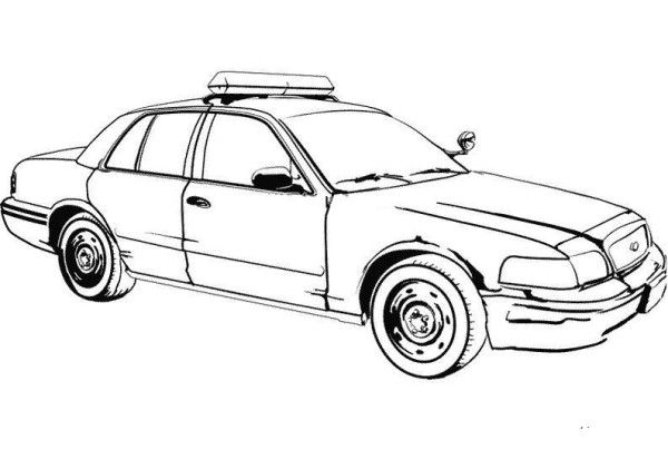 Simple strokes of police car pictures