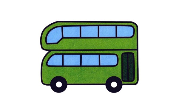 Double decker bus simple drawing picture