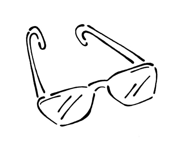 Simple drawing of glasses