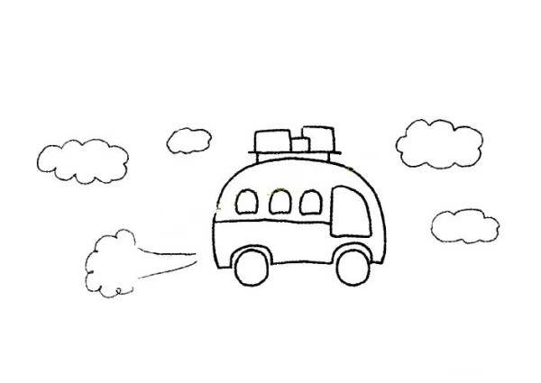 Mercedes-Benz minibus simple drawing picture