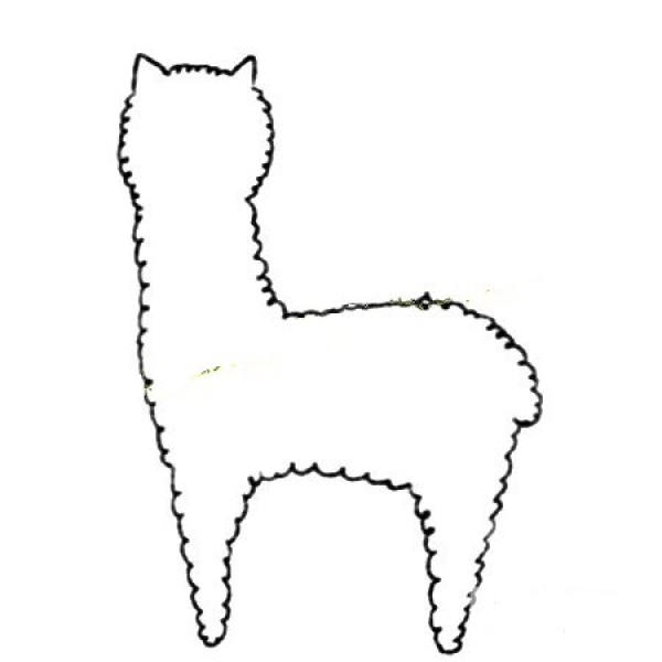 Alpaca simple drawing picture