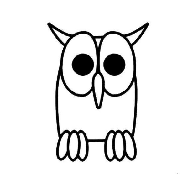 How to draw a simple owl for children