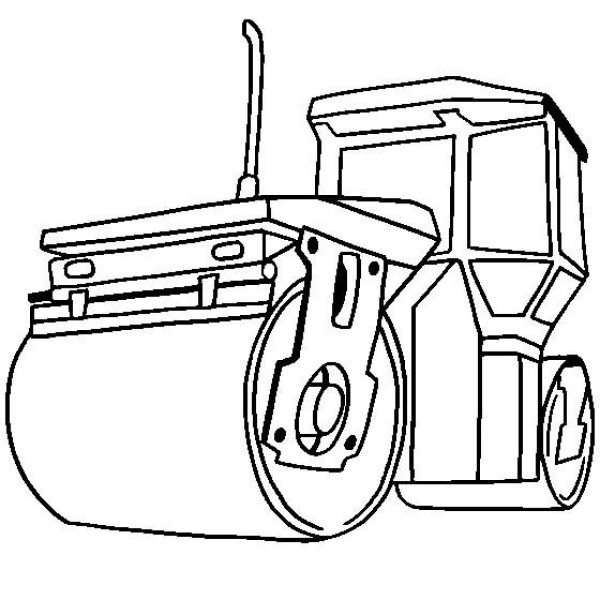 Engineering vehicle pictures steam roller simple drawing