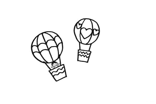 How to draw a hot air balloon