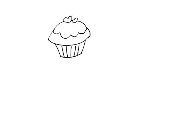 Simple drawing of small cake