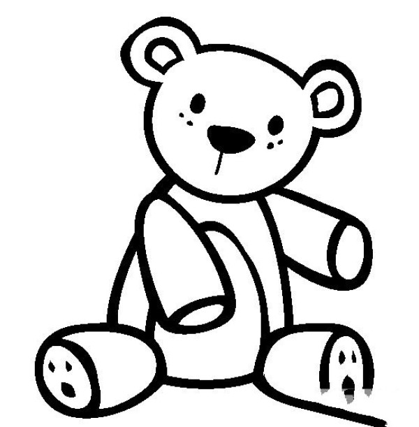 Simple drawing of daily necessities Simple drawing of toy teddy bear