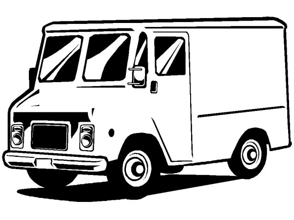 Freezer truck simple drawing picture