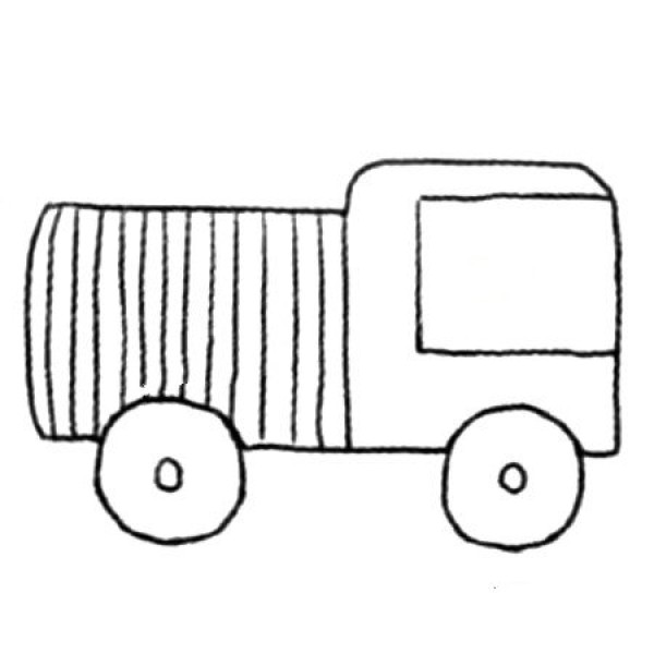 Simple drawing tutorial of a mighty truck