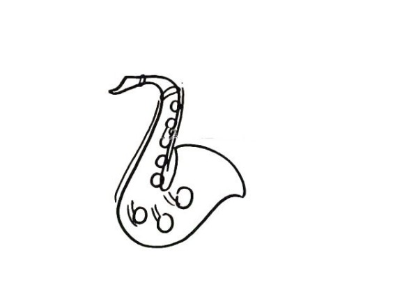 Simple drawing tutorial: musical instrument series saxophone