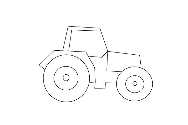 Simple drawing method of tractor