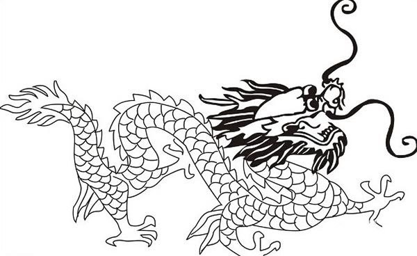 Dragons simple drawing, Chinese dragons simple drawing method