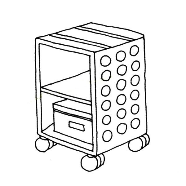 Side cabinet simple drawing picture