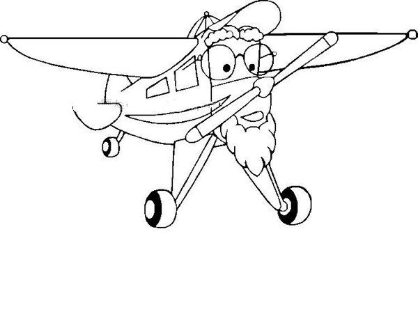 Cartoon glider simple drawing picture