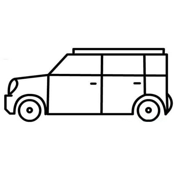 About the simple drawing of a car in kindergarten