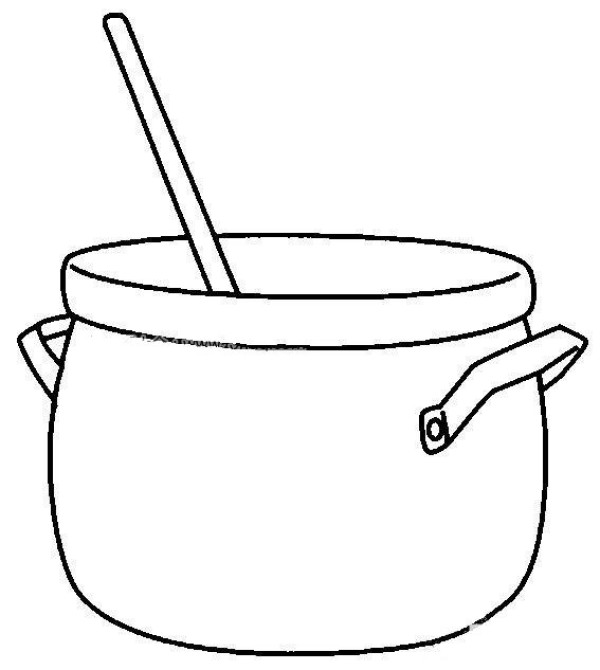 Simple strokes of soup pot