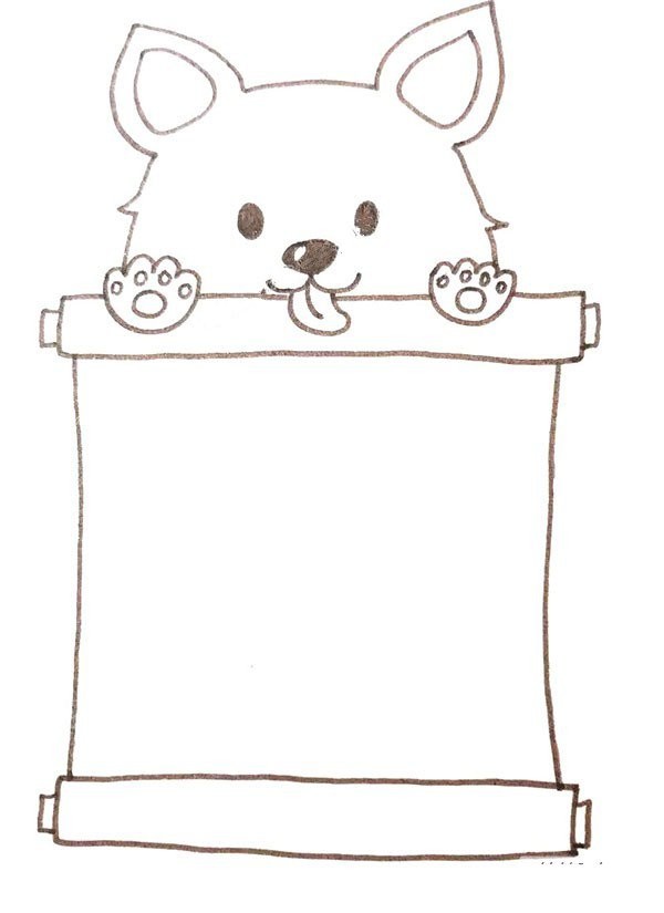 Simple drawing of the Spring Festival in the Year of the Dog: How to draw a little Corgi