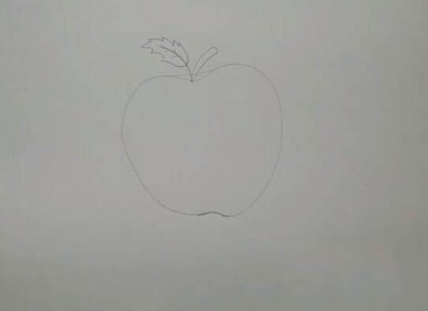 How to draw a big red apple