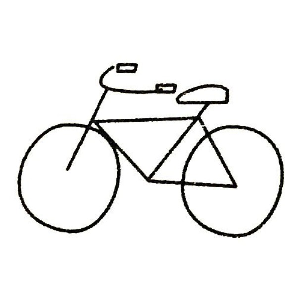 Complete collection of bicycle simple drawings and drawing steps