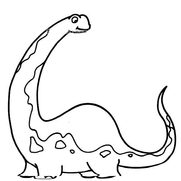 Dinosaur world: Plateosaurus simple strokes