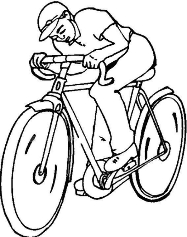 Simple drawing of a moving bicycle