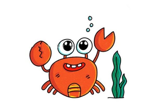 Cartoon crab simple strokes