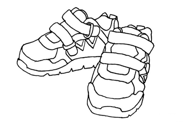 Simple line drawing of shoes