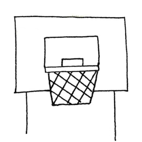 Basketball stand simple strokes picture