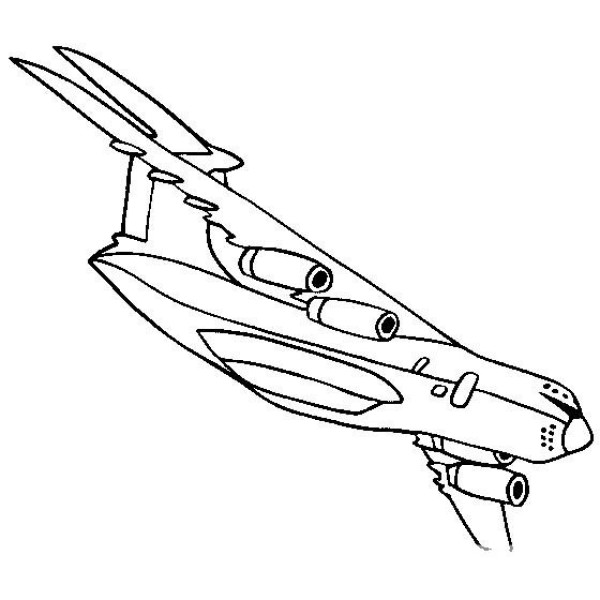 Complete collection of simple drawings of aircraft Il-76 transport aircraft