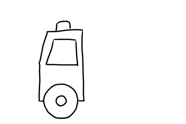 How to draw a simple fire truck